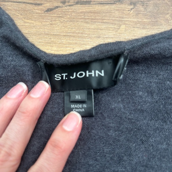 St. John Charcoal Knit Top - Picture 2 of 2